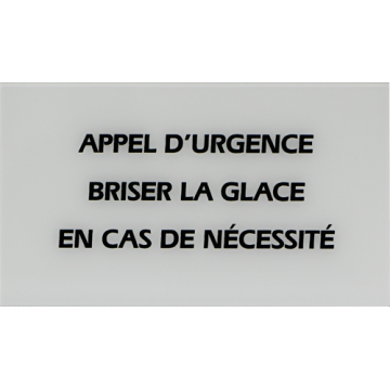 GLA APPEL URGENCE Boite de 10 glaces BGPH 130x75mm - serigraphie