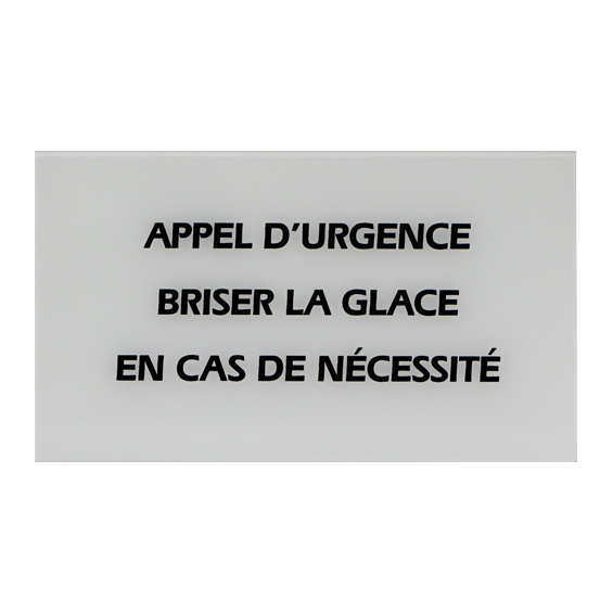 GLA APPEL URGENCE Boite de 10 glaces BGPH 130x75mm - serigraphie