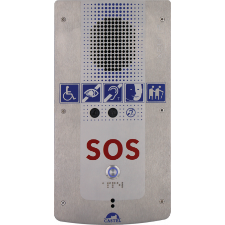 XE AUDIO 1B HELP Portier audio IP/SIP 1 BP serigraphie SOS - PoEPMR