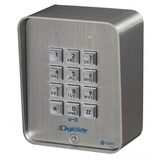 Digicode Inox 3 relais Touches en braille 