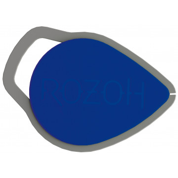 Badges MIFARE DESFire Light - insert inox grave - Bleu