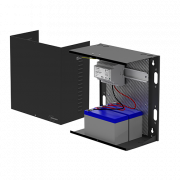 Coffret vide modulaire petit modèle avec RAIL DIN + grille perforée