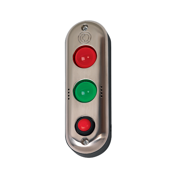 Platine de signalisation LED 12/24 AC/DC - bouton poussoir et buzzer