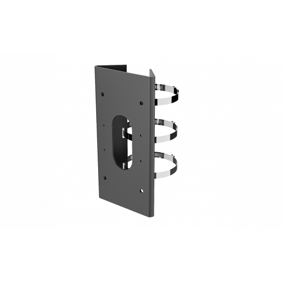 Vertical Pole Mount Stainless Steel Hikvision Black