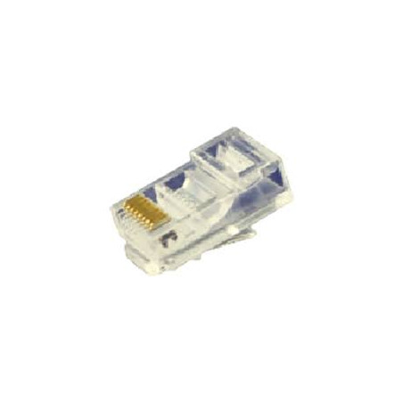 Fiche RJ45 Cat.5E, plaqué or, Polycarbonate, UL94V-2, 100 unités/boîte