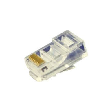 Fiche RJ45 Cat.5E, plaqué or, Polycarbonate, UL94V-2, 100 unités/boîte