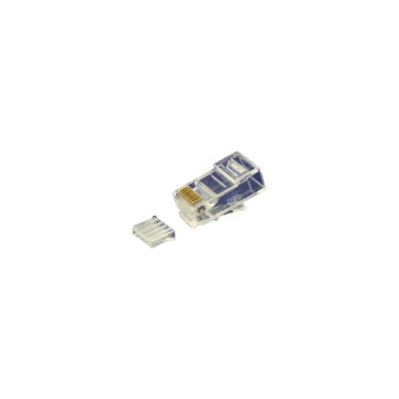 Fiche RJ45 Cat.5E, plaqué or, Polycarbonate, UL94V-2, 100 unités/boîte