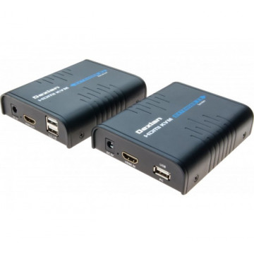 Kit déport KVM sur câble réseau Cat 5 ou 6, 100m, HDMI et 2*USB