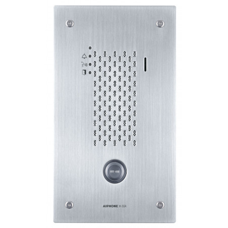 Platine audio encastrée inox 1 bp ip/sip hauteur 165 mm