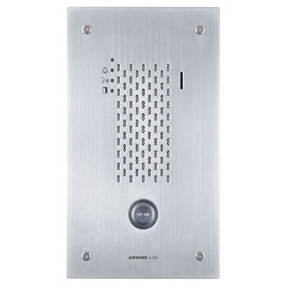 Platine audio encastrée inox 1 bp ip/sip hauteur 165 mm