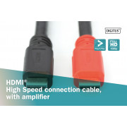 Câble HDMI High Speed, type A, m/ amp. St/St, 10 m, Ultra HD 24 p, CE,