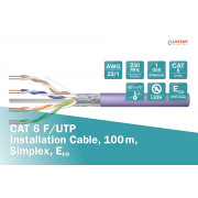 CAT 6 F-UTP, 250 MHz Eca (EN 50575), AWG 23/1, Box 100m 