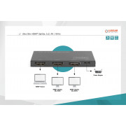 Séparateur HDMI 1 x 2, 4k / 60 Hz HDR, HDCP 2.2, 18 Gbits/s, alim USB