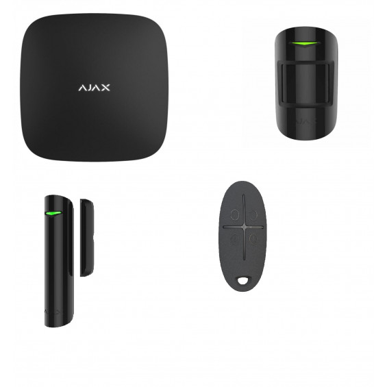 Kit AJax Hub + MotionProtect + DoorProtect + SpaceControl - Noir