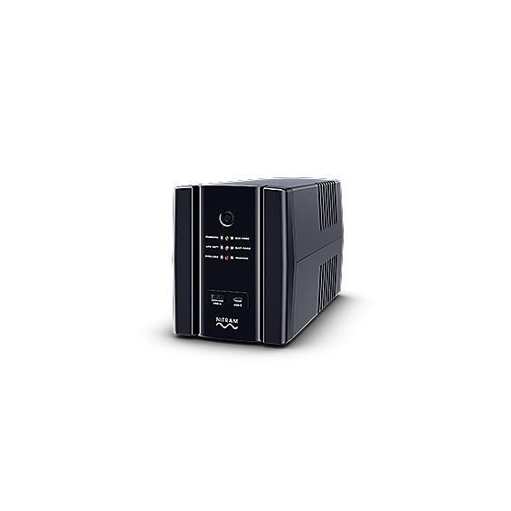 Onduleur 2200VA/1320W-6 prises IEC-2 x Batterie 12V/9AH-USB & Port sér