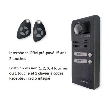 Interphone Vidéo Villa 2 boutons d'appel - inclus gestion à distance 