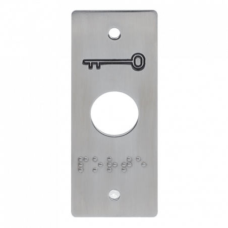 Plaque INOX pour PB19 pictos clé + marquage braille Porte