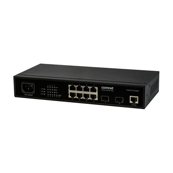 SWITCH MANAGEABLE COMMERCIAL 8 PORTS 10/100/1000 + 2SFP