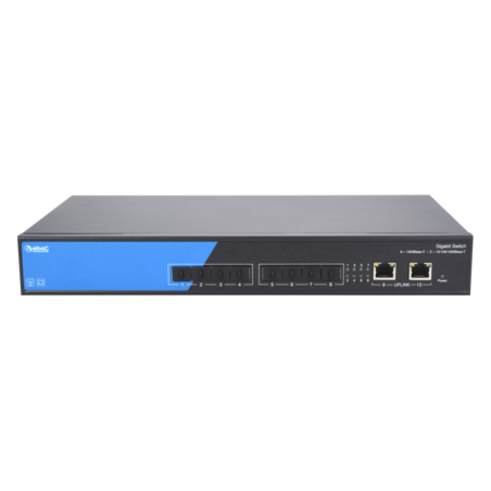 SWITCH 8×SFP 1000 FX & 2×RJ45 1000Mbps Boite 1 PC