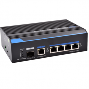 SWITCH INDUS 50/120W- 4×1Gbps/POE+ & 1Gbps PD & 1 SFP Boite 1 PC