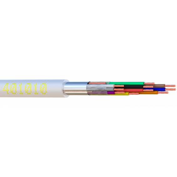 ELBAC CABLE ALARME SOUPLE 10X0.22AE BLANC C100M