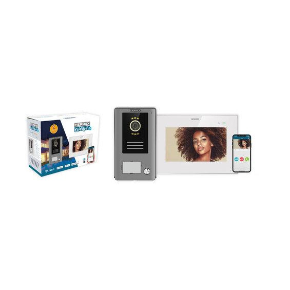 KIT interphone vidéo WAYFI PLUS 1 BP Saillie+wifi - gestion QR Code