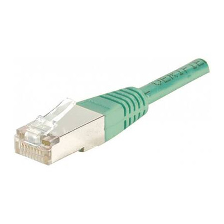 Cordon RJ45 CAT 6 F UTP- 100 ohms - Vert 0,15 m