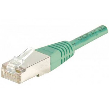 Cordon RJ45 CAT 6 F UTP- 100 ohms - Vert 0,15 m