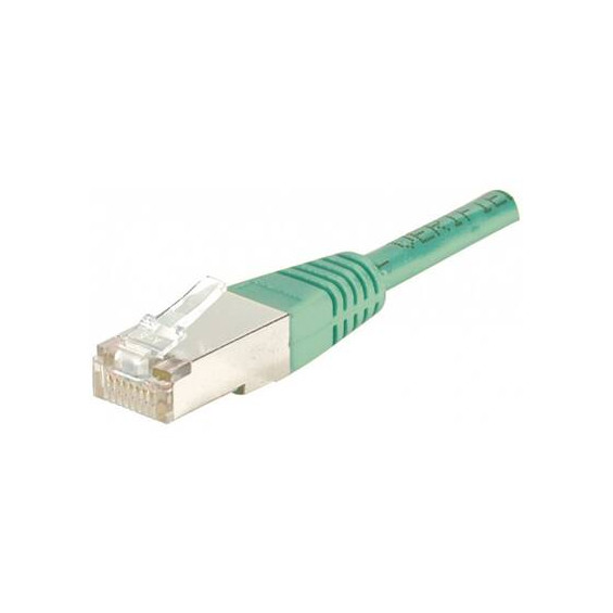 Cordon RJ45 CAT 6 F UTP- 100 ohms - Vert 0,15 m