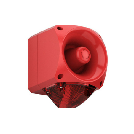 Sirène NEXUS 110 Led Rouge, 10-60Vcc Puissance sonore : 116 dB(A)