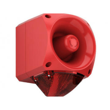 Sirène NEXUS 110 Led Rouge, 10-60Vcc Puissance sonore : 116 dB(A)