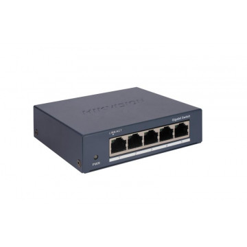 5  Gigabit RJ45 ports, Desktop Steel Case Unmanaged Switch