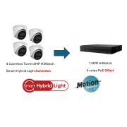 4 caméras HWI-T240HA-LU achetées 1 NVR HWN-4104MH-4P offert