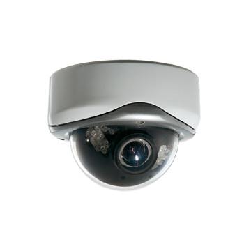 Caméra dôme ntsc résist. vandal.  2,8 à 12mm et led ir 15m 12vcc