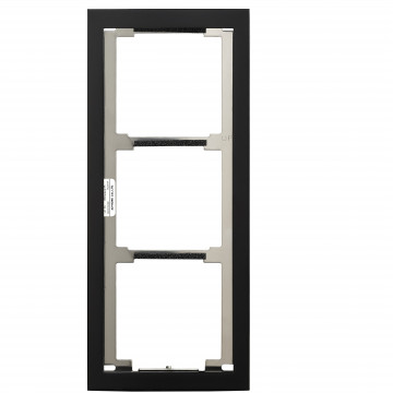Façade finition noire satinée cadre 3 modules