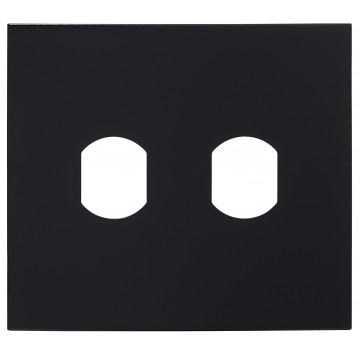 Façade finition noire satinée pour module 2 perçages