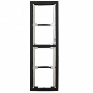 Façade finition noire satinée cadre 4 modules