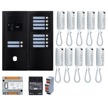 Pack GT audio 10 BP programmé avec platine façade noire satin