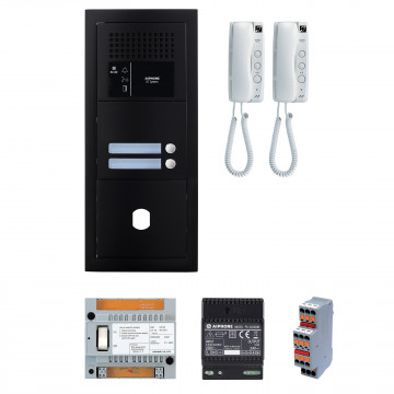 Pack GT audio 2 BP programmé avec platine façade noire satin
