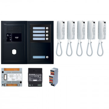 Pack GT audio 5 BP programmé avec platine façade noire satin