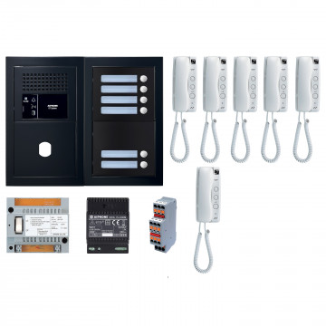 Pack GT audio 6 BP programmé avec platine façade noire satin