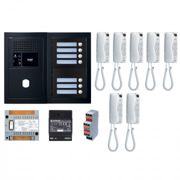 Pack GT audio 7 BP programmé avec platine façade noire satin