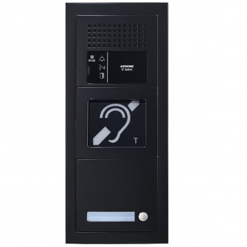 Platine audio modulaire, 1 appel, finition noir, BM & emplacement Vgk