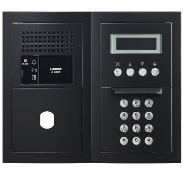 Platine audio modulaire, défilement,  noir, avec emplacement Vigik