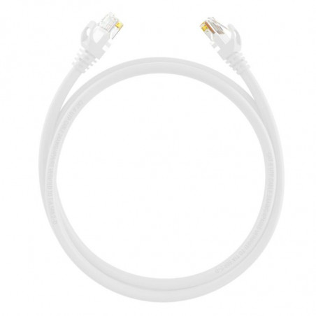 Câble internet Cat6 intérieur U/UTP  blanc 1m