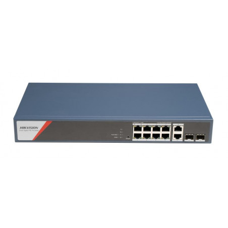 Switch manageable 8 ports PoE dont 4 HiPoE, 2 ports RJ45, 2 ports SFP