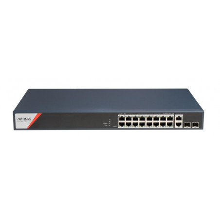 Switch manageable 16 ports PoE dont 4 HiPoE, 2 ports RJ45, 2 ports SFP