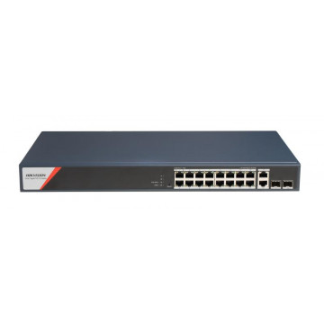 Switch manageable 16 ports PoE dont 4 HiPoE, 2 ports RJ45, 2 ports SFP